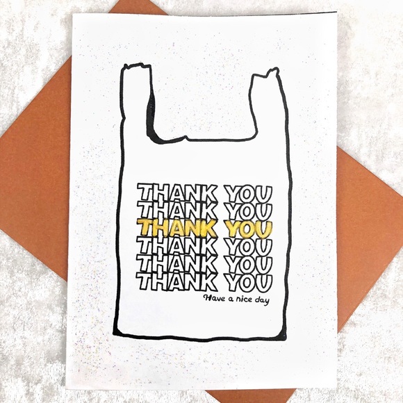 Hand Painted THANK YOU Cards “Metallic”Set Of 6 - Picture 2 of 8